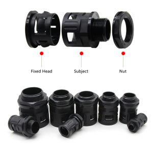 2/5/10Pcs Corrugated Pipe Nylon Joint AD10 AD13 AD15.8 AD18.5 AD21.2 AD25 AD28.5 AD34.5 PP Bellows End Fittings Pipe Connectors