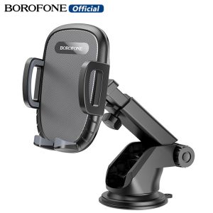 BOROFONE BH53 Car Mount Cellphone Holder 360°Rotation Long Neck One Touch For Windshield And Dashboard Cell Phone Holder Center Console Car Holder For 4.5-6.7 Inch Mobile Phones