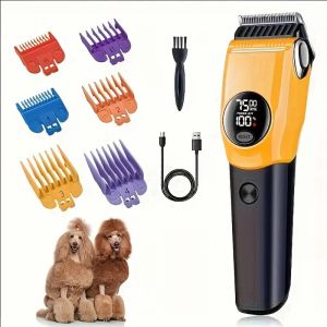 Pet Clipper Professional Dog Hair Trimmer Cat Grooming Shaver 7500/min LED Suitable for Large Medium and Small Pets Trimmers