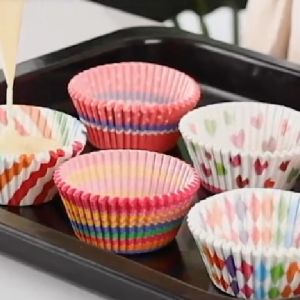 100pcs 3oz Paper Heat resisting Muffin Chocolate Cupcake Sweetmeats Liner Bakeware Baking Cup Mold