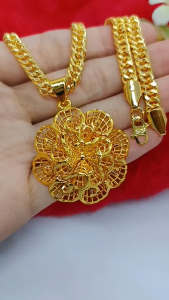 COD Kalung Dan Liontin Motif Bunga Mewah Terbaru Lapis Emas Xuping Fashion Potongan Harga Grosir Aksesoris