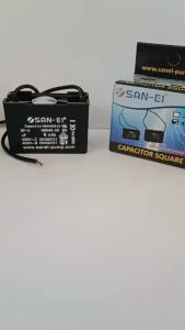 Capasitor 6 UF SANEI Kapasitor running kotak kabel hitam AC Pompa Kulkas Capacitor SAN-EI SAN EI