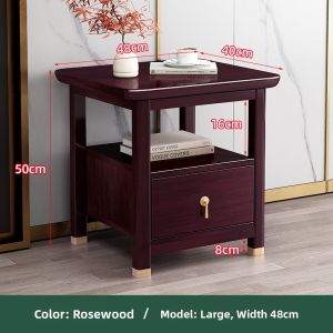 Solid Wood Wenge Modern Minimalist Bedroom Nightstand Storage Cabinet Chinese Style Ultra-Narrow Miniature Whole-Assembly