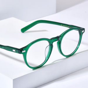 HEPIDEM Acetate Glasses Frame Men Brand Designer Round Women Nerd Eyeglasses Japanese Handmade Spectacles Vintage Optical Eyewear Miltzen 9401