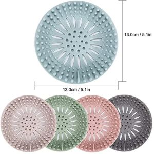2Pcs Round Silicone Drain Hair Catcher Kitchen Sink Strainer Bathroom Shower Bath Stopper Drain Cover Hair Trap for Kitchen