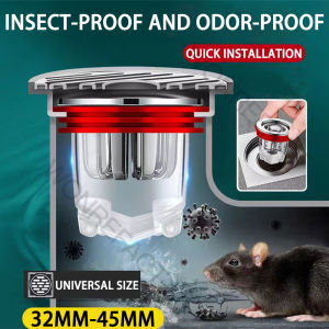 Water Drain Filter Floor Strainer Plug Trap Siphon Sink Backflow Preventer Sewer Core for Anti Odor Bathroom Kitchen