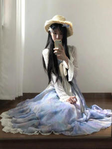 Beach Vacation Style Floral Print Tea Break Strap Dress Summer 2026 Trendy Skirt Casual Travel Friendly Midi Dress