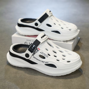 Mens Summer Outdoor Sandals Anti-Slip Thick Bottom Hole Hole Shoes Teenagers Beach Sports Slippers Comfortable Casual EVA