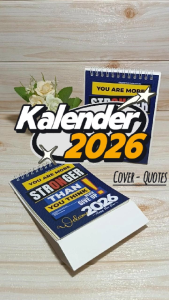 KALENDER 2026 Aestethic Cute Murah - Kode : TY - Quotes
