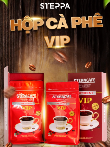 Hộp cà phê VIP (PRESIDENT) của STEPPA [hộp 500g] RANG MỘC. MOKA