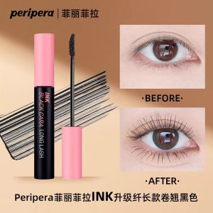 Peripara Waterproof Mascara for Women Natural Looking Long Lasting No Smudging Thickening Curling Lash Makeup Korean Brand