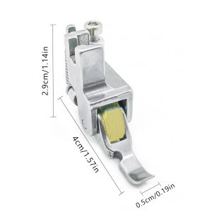 1pcs flat car left and right side zipper roller presser foot sewing machine leather cotton coat down steel half wheel presser f