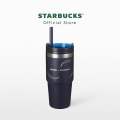 Starbucks Stainless Steel STANLEY Blue Silver Meteor Cold Cup 16 oz.. 