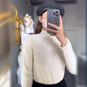 Áo nhung giữ nhiệt thời trang nữ mùa đông  áo dài tay chống lạnh cổ cao