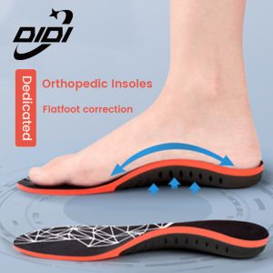 DIDI 1 Pair Orthopedic Insoles Shock Absorption Arch Support Insoles Non-slip Breathable Sports Insoles PU Flat Foot Insert Plantar Fasciitis Correct Sole Pads