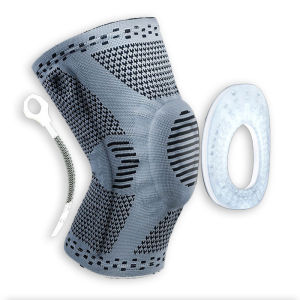 1Pcs Knee Support Protector Brace Silicone Spring Knee Pad Basketball Compression Men and Women