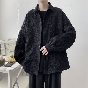 Áo Sơ Mi Nam Dài Tay Cao Cấp Rộng Rãi Thoải Mái Mùa Xuân Mùa Thu Máy Làm Tóc Xu Hướng Nhật Bản Phong Cách Hồng Kông Thiết Kế Sense