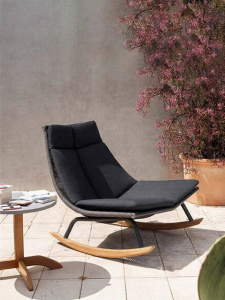 ZIYE | Purple Leaf Double North European Simple Style Rocking Chair