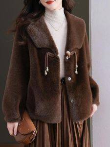 Haifeng Water Rabbit Fur Jacket Women Winter New Style National Trend High End Short Loose Fur Leather Integrated Fur Coat Thick