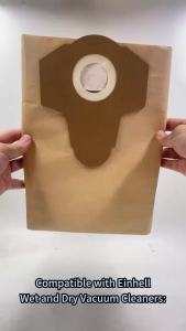 20L 30L Wet and Dry Vacuum 5/10pc Dust Bags for Einhell BT-VC1250S/BT-VC1250/20 Li S-Solo/TC-VC 18 Paper Dust Collection Bags