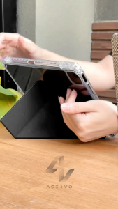 Triangle-Form iPad Detachable Case Slim Tablet Holder for iPad Mini 6 / iPad Gen 9 10.2 / iPad Gen 10 10.9 / iPad Air 5 10.9 / iPad Air 6 11 / iPad Pro 11 2021