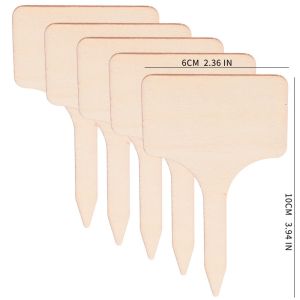 50Pcs Wooden Gardening Signs Multi-shape Plant Labels For Succulents Fresh Flowers Landscape Signage