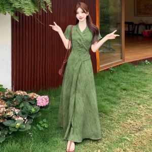 RELNLEX | Đầm Dài Phong Cách Pháp Thiết Kế Độc Đáo