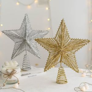 Christmas Tree Top Decoration Glittering Star Hanging Pendant Topper XmasTree Decor Ornaments