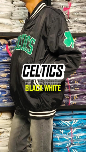 HAPPY Jaket Varsity Baseball Premium Celtics Black White Series Casual Vintage