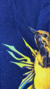 SK Kerodong Krodong Pleci Bulat Helopet Gambar Sogon Ukuran Kecil Diameter 20cm Bahan SK Single Knit Tingkat Ketebalan Sedang