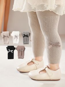Spring Autumn Cotton Baby Pants Thin Pure Cotton High Waist Nine Points for Girls Children Toddler plus Size PP Cotton Trousers