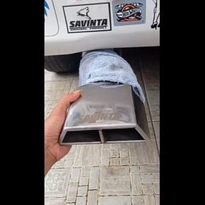 Savinta Kanlpot Suos Trapesium Chrome Mobil Bensin Solar Kenalpot Sos Spok