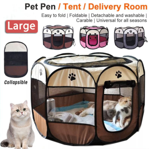 [HOT] Cat Tent Cat House Portable Large Folding Outdoor Travel Pet Playpen Cat/Dog Cage khemah kucing besar murah Rumah Kucing