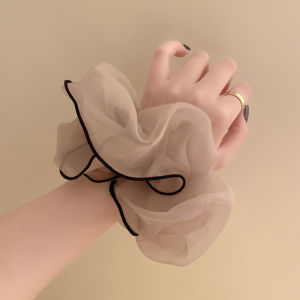 Elegant Floral Hair Ties with Sashes Mesh Headwear for Summer Ponytail Holder Natural Forest System Fairy Beauty