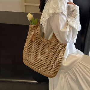 Charis Kitty | New Summer Beach Straw Bag Woven and Hollow Design