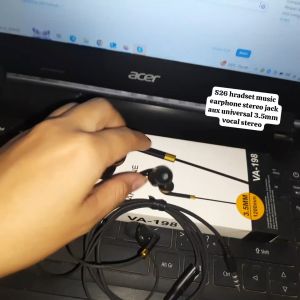 S26 OEM  EARPHONE EXTRA UNIVERSAL SUARA JERNIH MULTI SPESIES SOUND HF HANDSFRE PHONE CALLS SMARTPHON