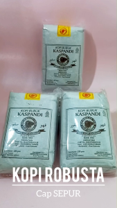 KOPI BUBUK KASPANDI MURNI ROBUSTA - ARABICA CAP SEPOOR BUNGKUS KERTAS 2 UKURAN