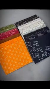 Batik Prabuseno - Motif Titik Lima Navy Kain Batik Print Seri Kalanata