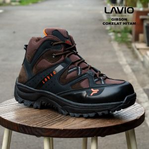 Sepatu Gunung Pria Outdoor Touring Hiking Proyek Safety Ujung Besi Anti Slip Lavio Gibson