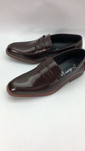 รองเท้าโลฟเฟอร์หนังแท้สีน้ำตาล J CHOO สไตล์เกาหลี สำหรับผู้ชาย รหัส 9030-1