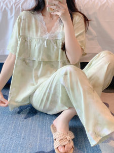 KASIHAN | Anti Bulge Ruffled Sleepwear Set Cotton Summer