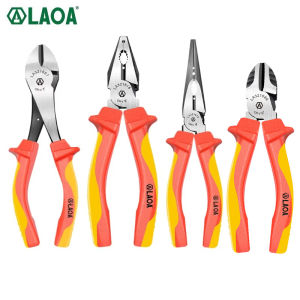 LAOA VDE Wire Cutters 6 7 8 Insulated Combination Diagonal Needle Nose Pliers Electrician Tool High Voltage Resistance