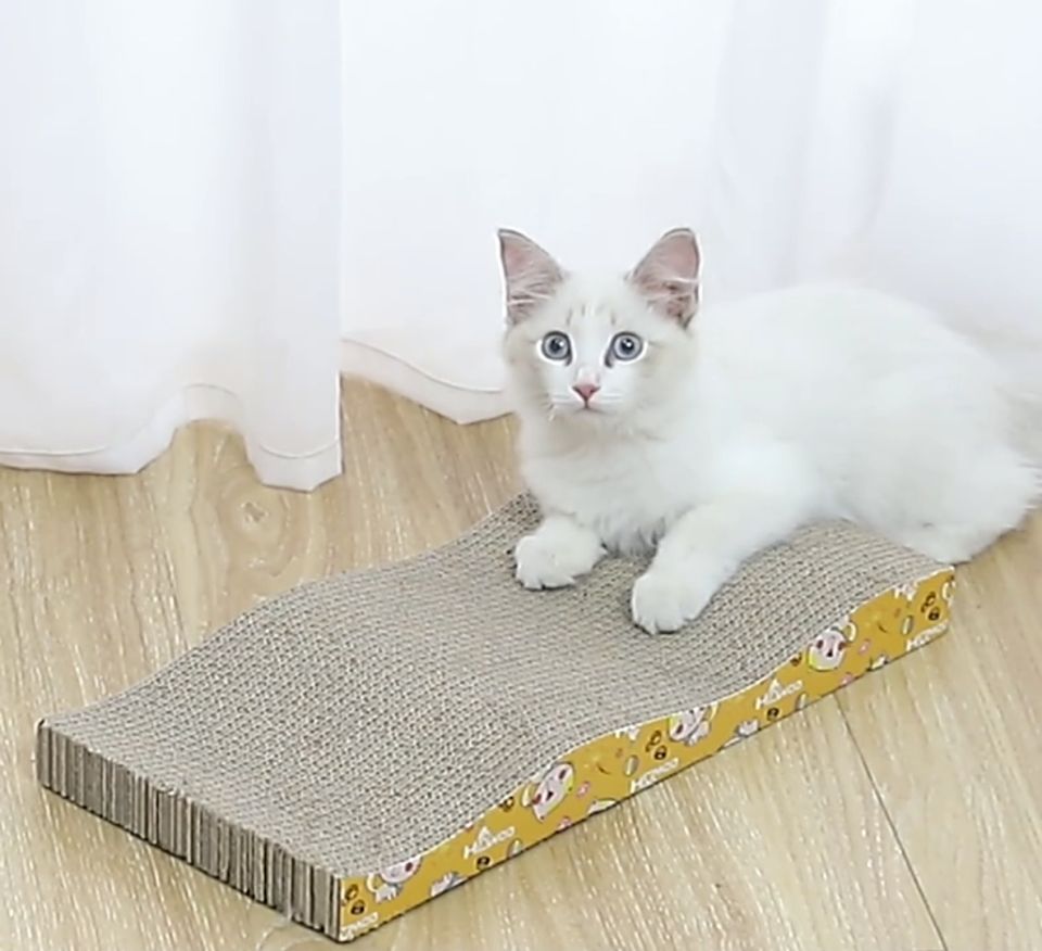CHEAPEST!!!CAT SCRATCH BOARD SCRATCHER Cat scratch board Cat toys Wave shaped cat scratch board Scratching Board Cat Bed Scratching Pad Claw Grinder