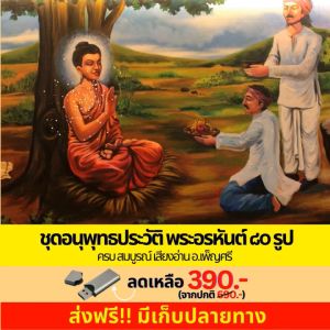 แฟลชไดร์ฟแท้ USB - MP3 เสียงธรรม ชุดอนุชพุทธประวัติพระอรหันต์ 80 รูป เสียงอ่าน (อ.เพ็ญศรี อินทรทัต)