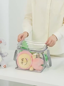 M/L Kotak penyimpanan buku Tahan Debu Berkapasitas Besar Tas Komik Transparan Storage Tahan Air