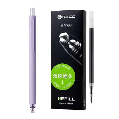 Kaco | ปากกาสีโดพามีน ปุ่มกด สีดำ ขนาดกลาง 0.5 มม