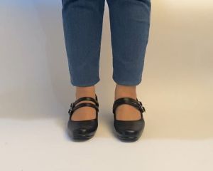 SIZE 41 42 43 44 45 Sepatu Wanita Formal Jumbo - Pantofel Sekolah Paskibra Guru Hitam dop Hak 3cm