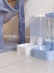 [1 SET ISI 2 LEBIH MURAH] FOCAT Tempat Makan Minum Hewan Peliharaan Otomatis Transparan M66/M67 Automatic Pet Feeder and Water