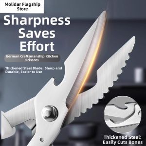 MOLIDA | Bone Cutting Multifunctional Kitchen Scissors 304 Food Grade Stainless Steel