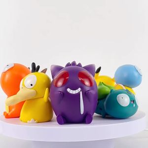 Action Figure Pokemon Pikachu Squirtle Gengar Charmander Figure Muka Kocak Lucu Bodoh Mainan Figure Pokemon